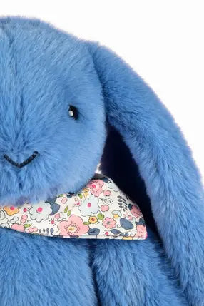 Peluche Lapin Fleurette Bleu