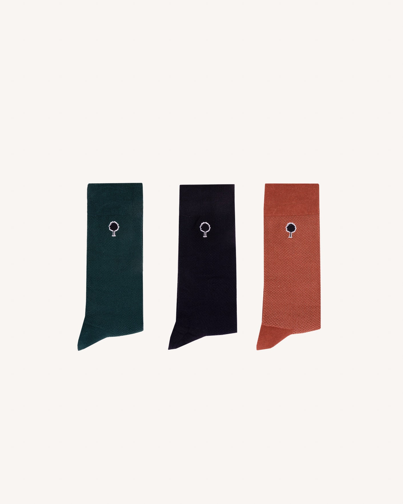 Pack of 3 pairs of Navy &amp; Brick Red leu socks