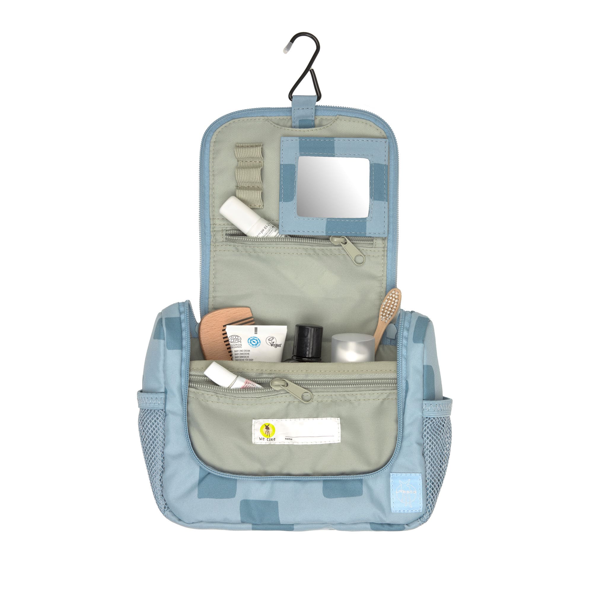 Mini trousse de toilette Pattern Party bleu