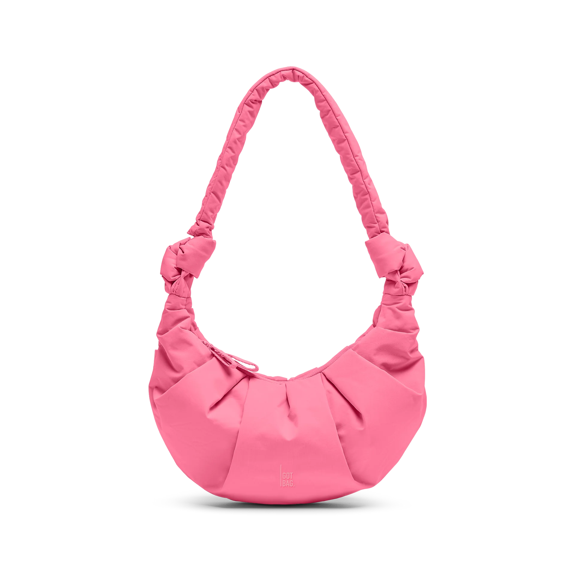 Maanvormige tas met plooien - Salina roze