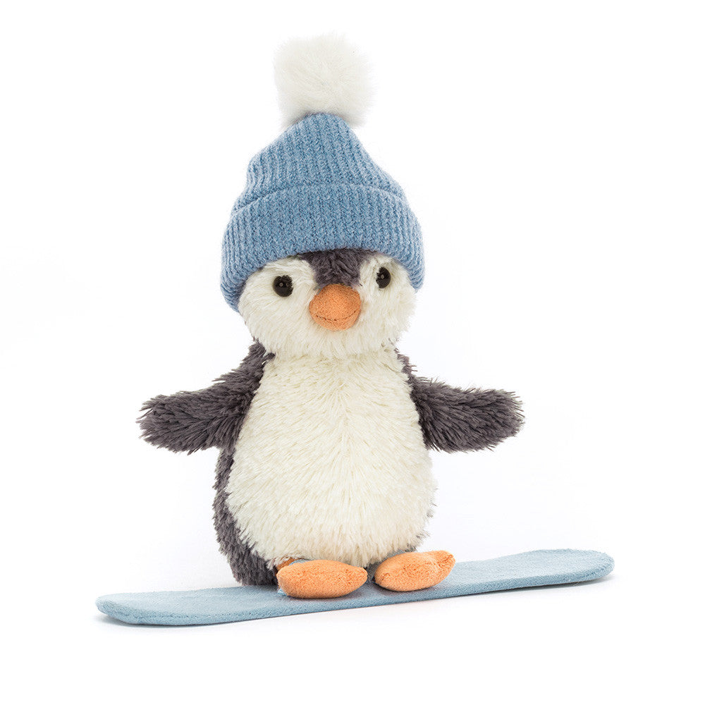 Peluche Jellycat Peanut Penguin Snowboarding Small