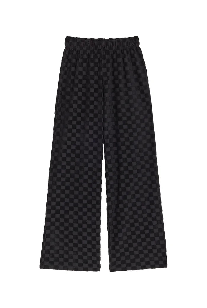 Pantalon  Eponge Damier Noir