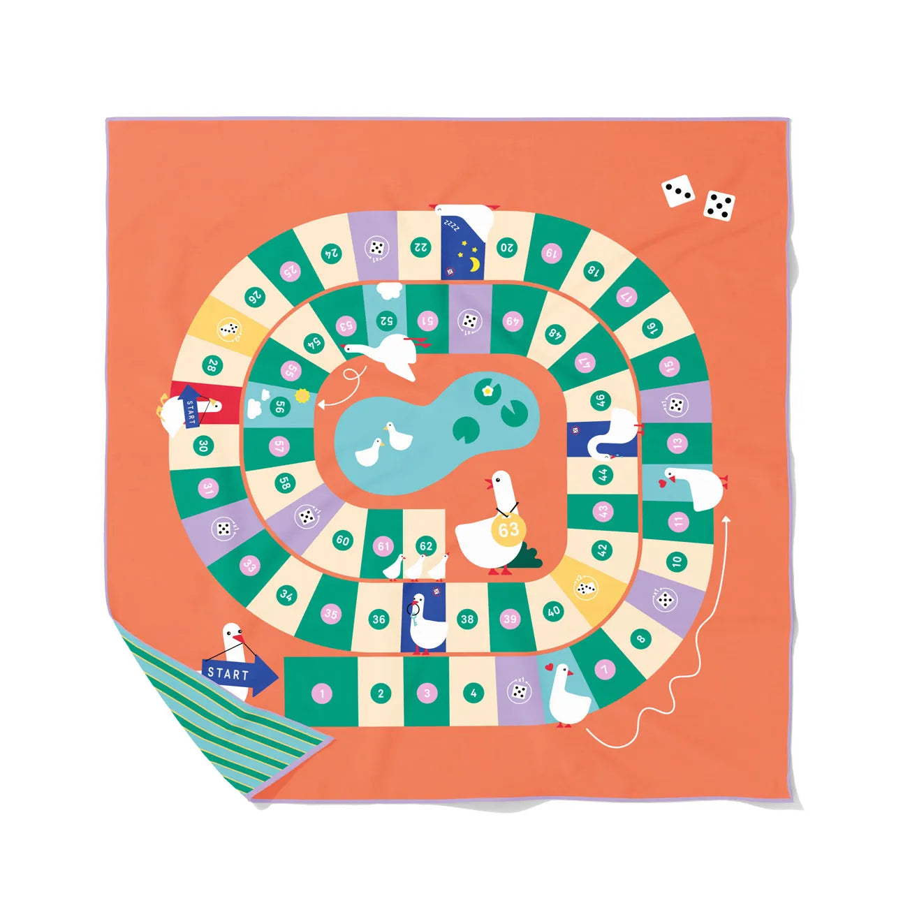 PlayTowel XL (180 x 180cm) - Jeu de l'oie