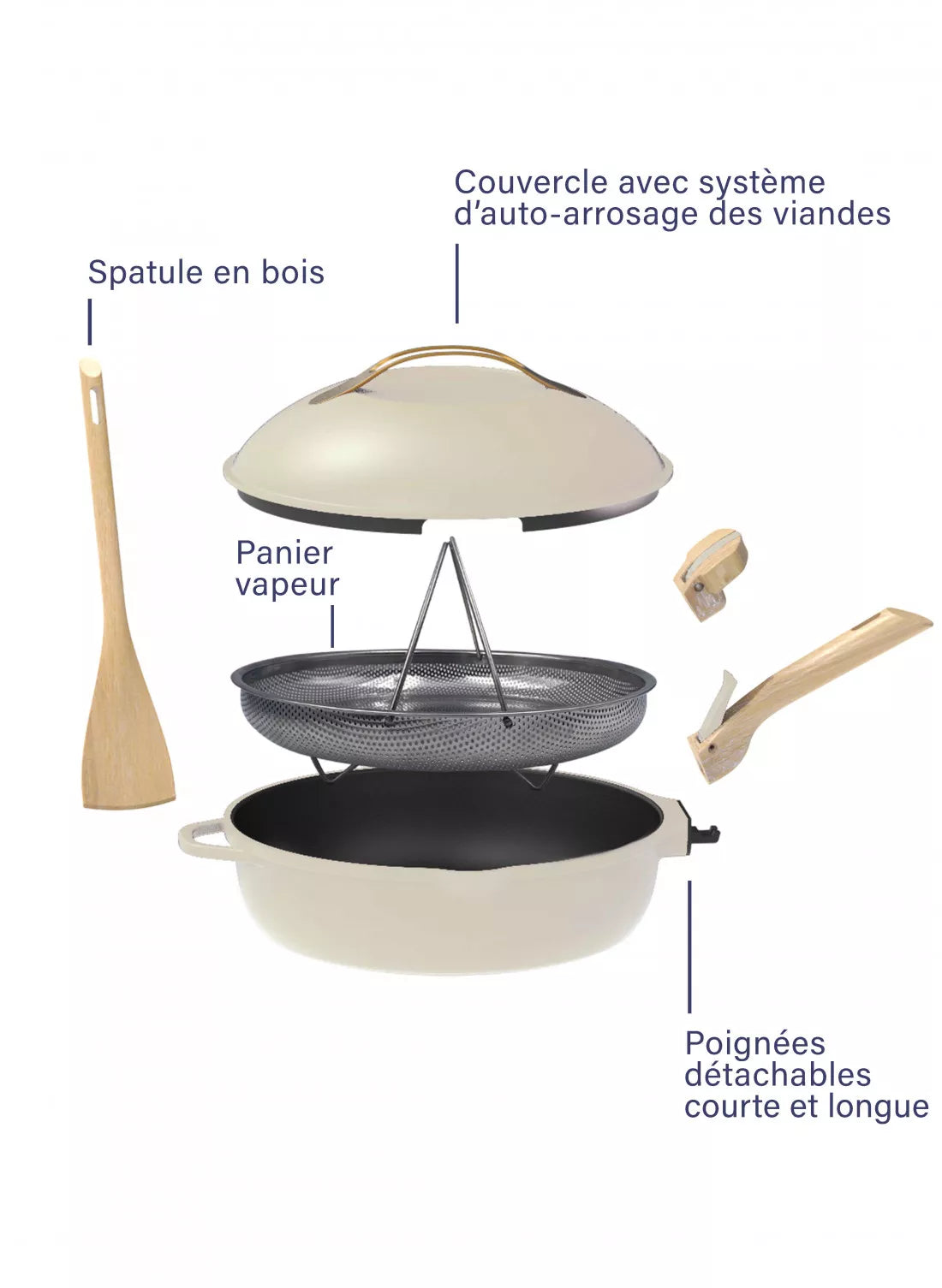 COOKUT Poêle à frire La Fabuleuse 24 cm Pivoine COOKUT Poêle à frire La Fabuleuse 24 cm Pivoine