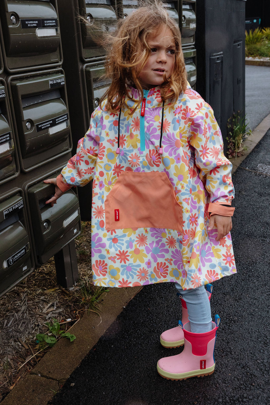 Poncho Retro Flower