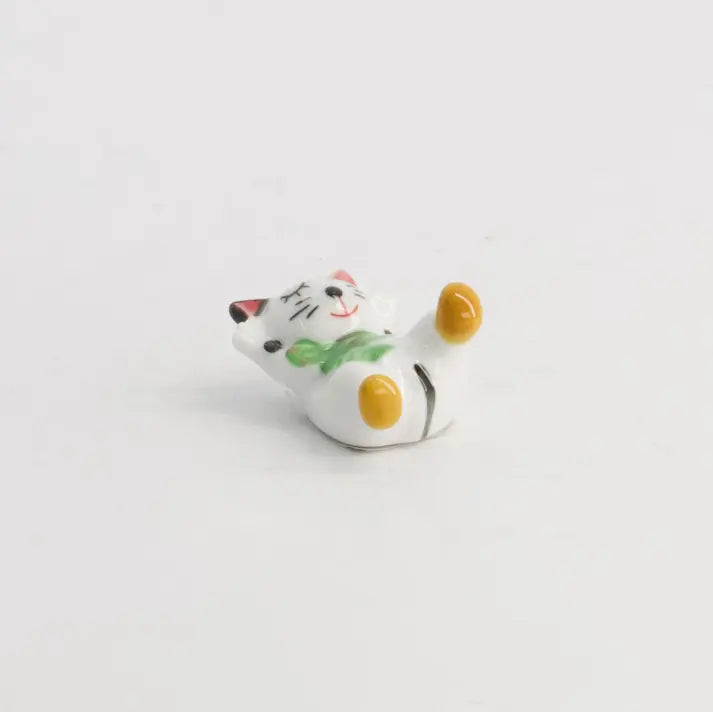 Porte-baguettes Kawaii Chat – Foulard vert