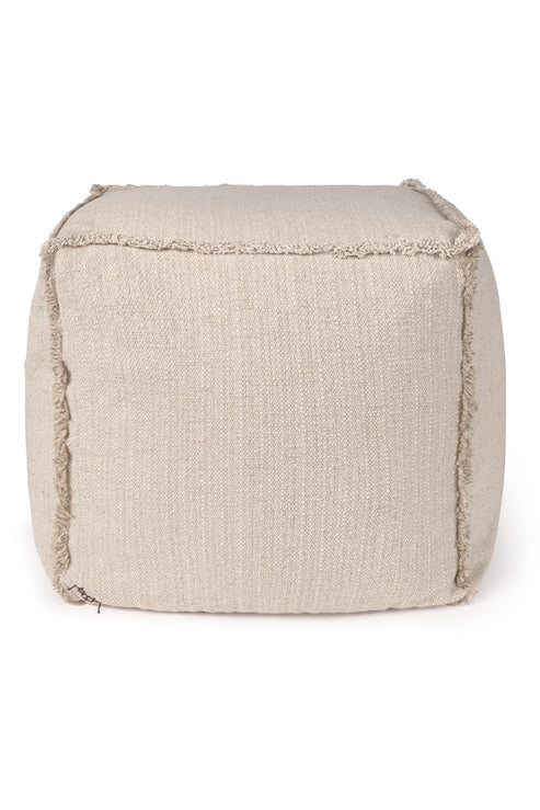 Pouf Handloom Natural et beige