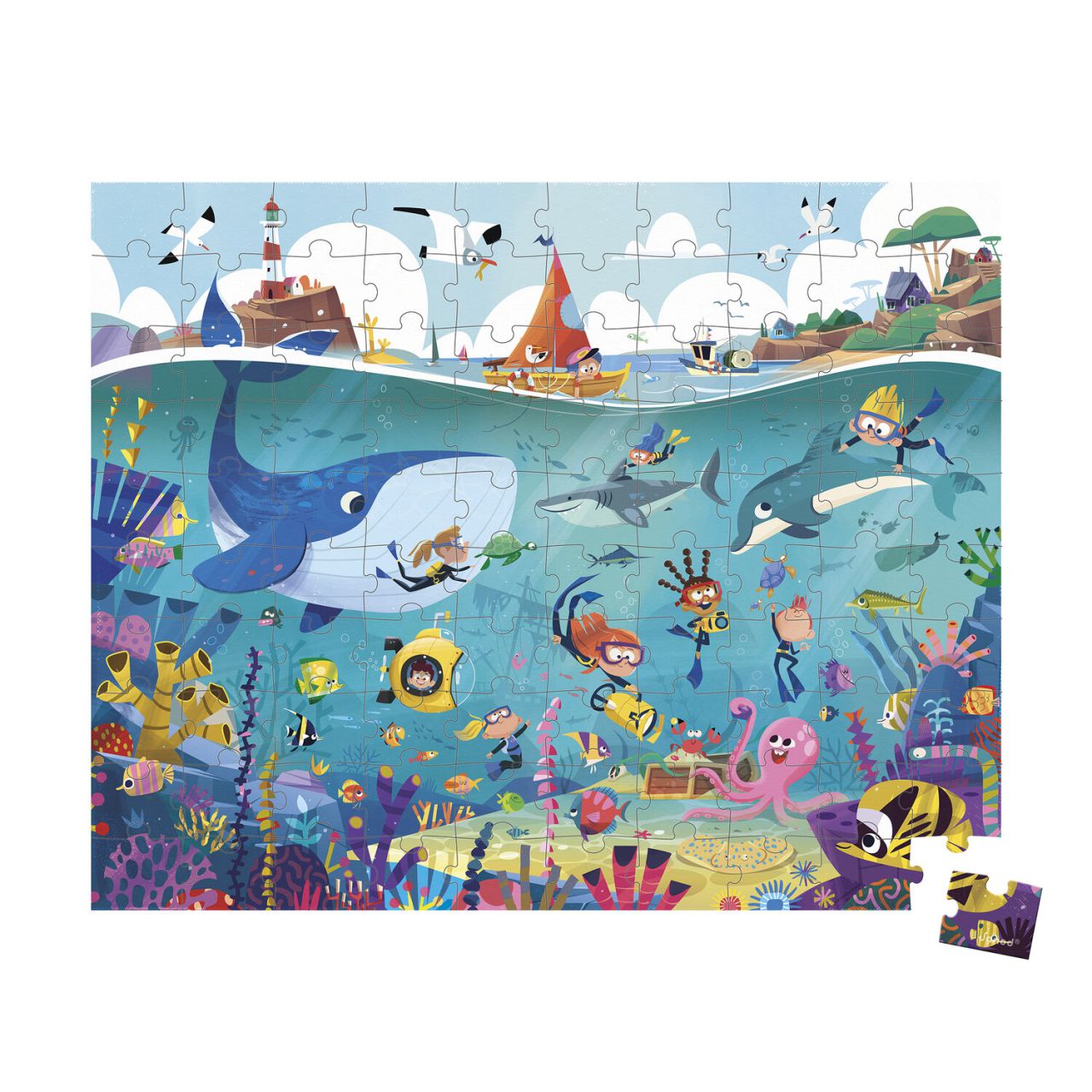 Puzzle les Fonds Marins 100 pcs