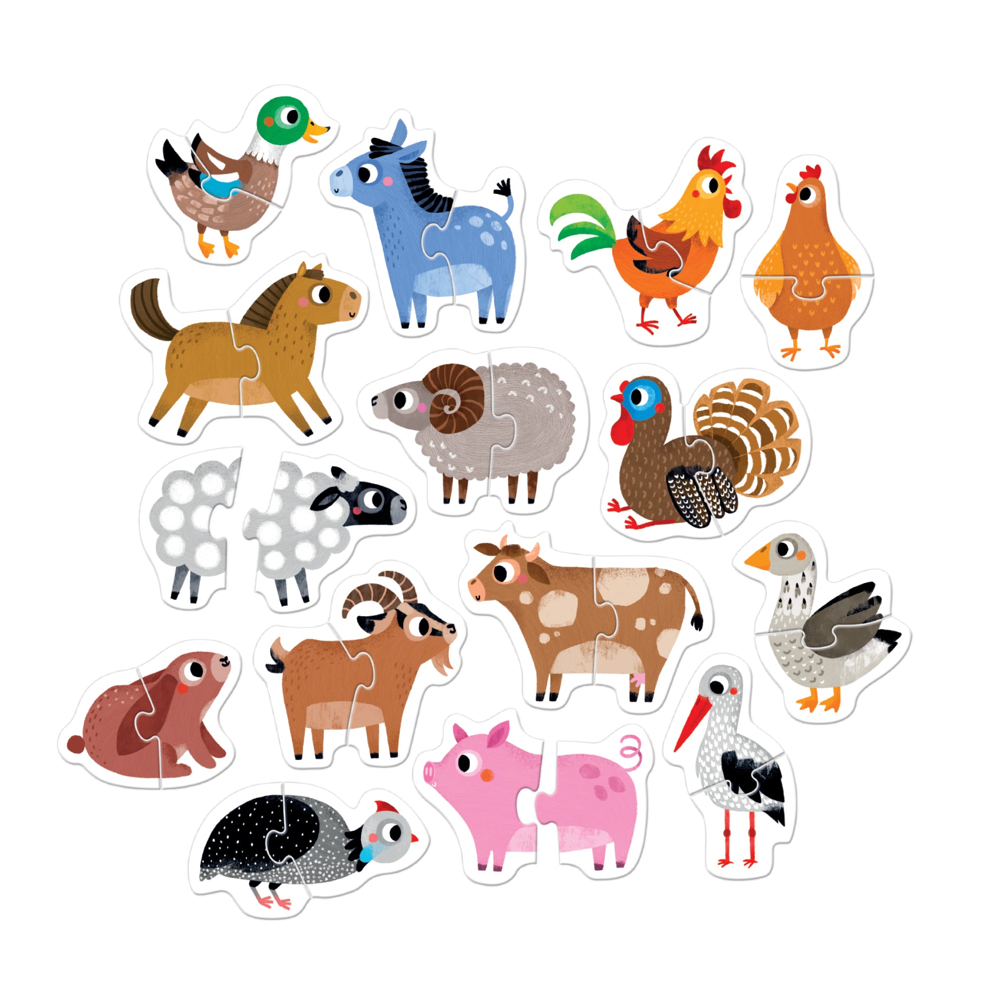 Puzzles évolutifs - Les Animaux de la Ferme