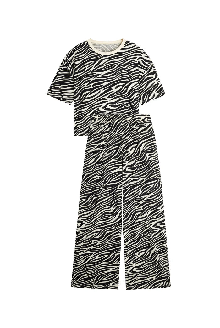 Pyjama Long en coton bio Zebra