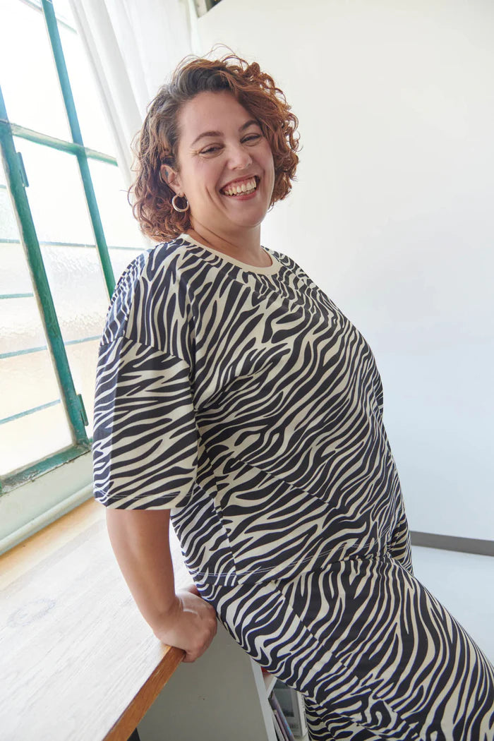 Pyjama Long en coton bio Zebra