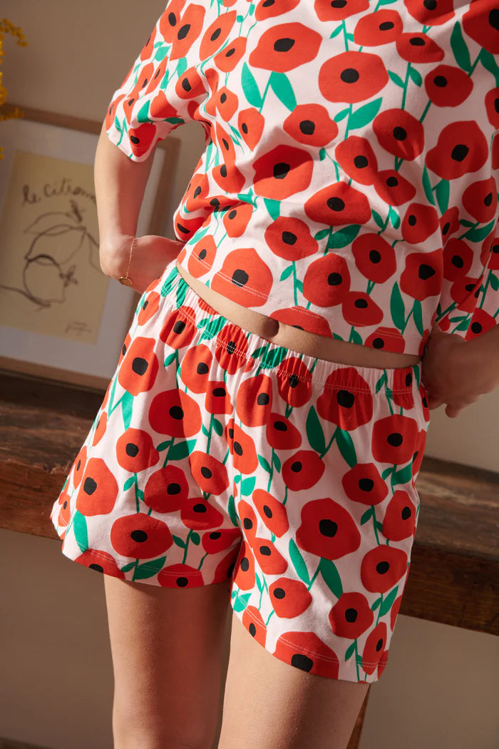 Pyjama court Coquelicot Rose