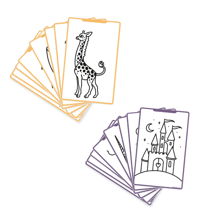 Cartes Supplémentaire KIDYDRAW-MINI Dessins "Il était une fois" et "animaux"