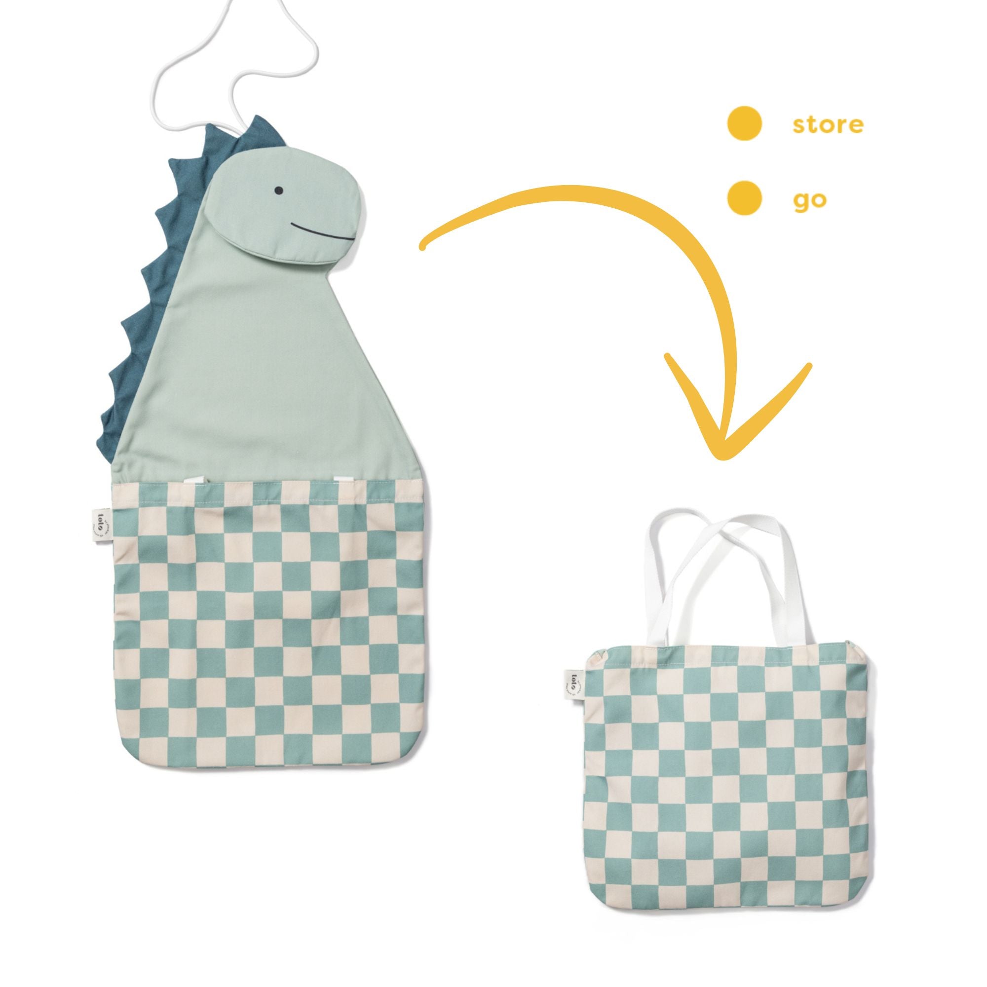 Wall storage &amp; bag - Toto dino
