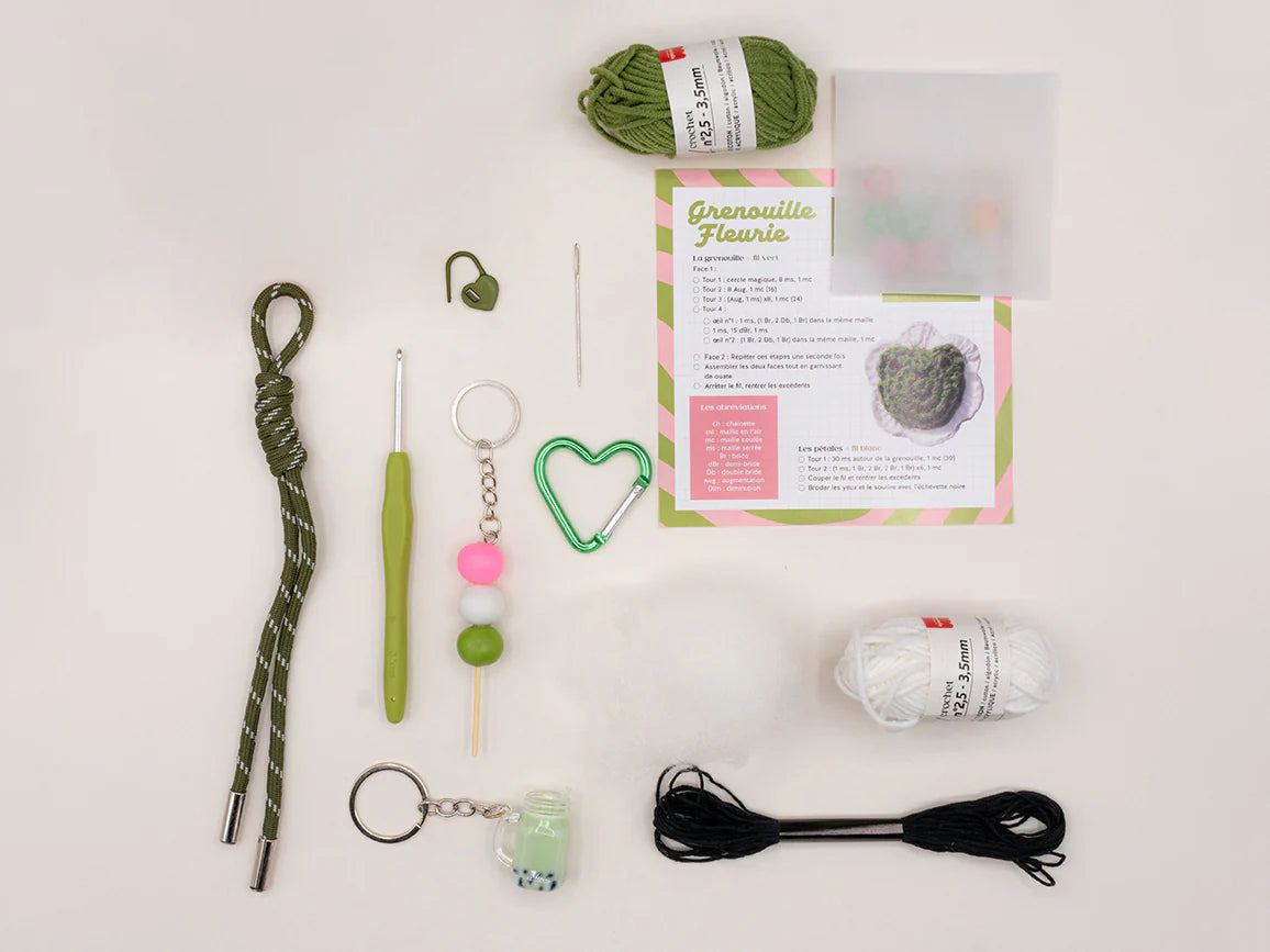 Kit DIY Crochet Bag Charms - Matcha Club
