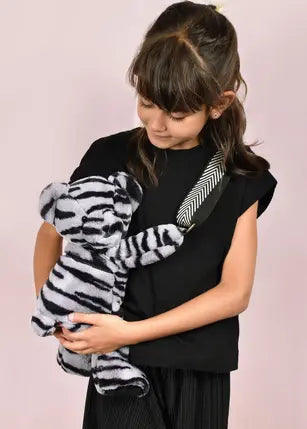 Sac Doudou Ours Zebré