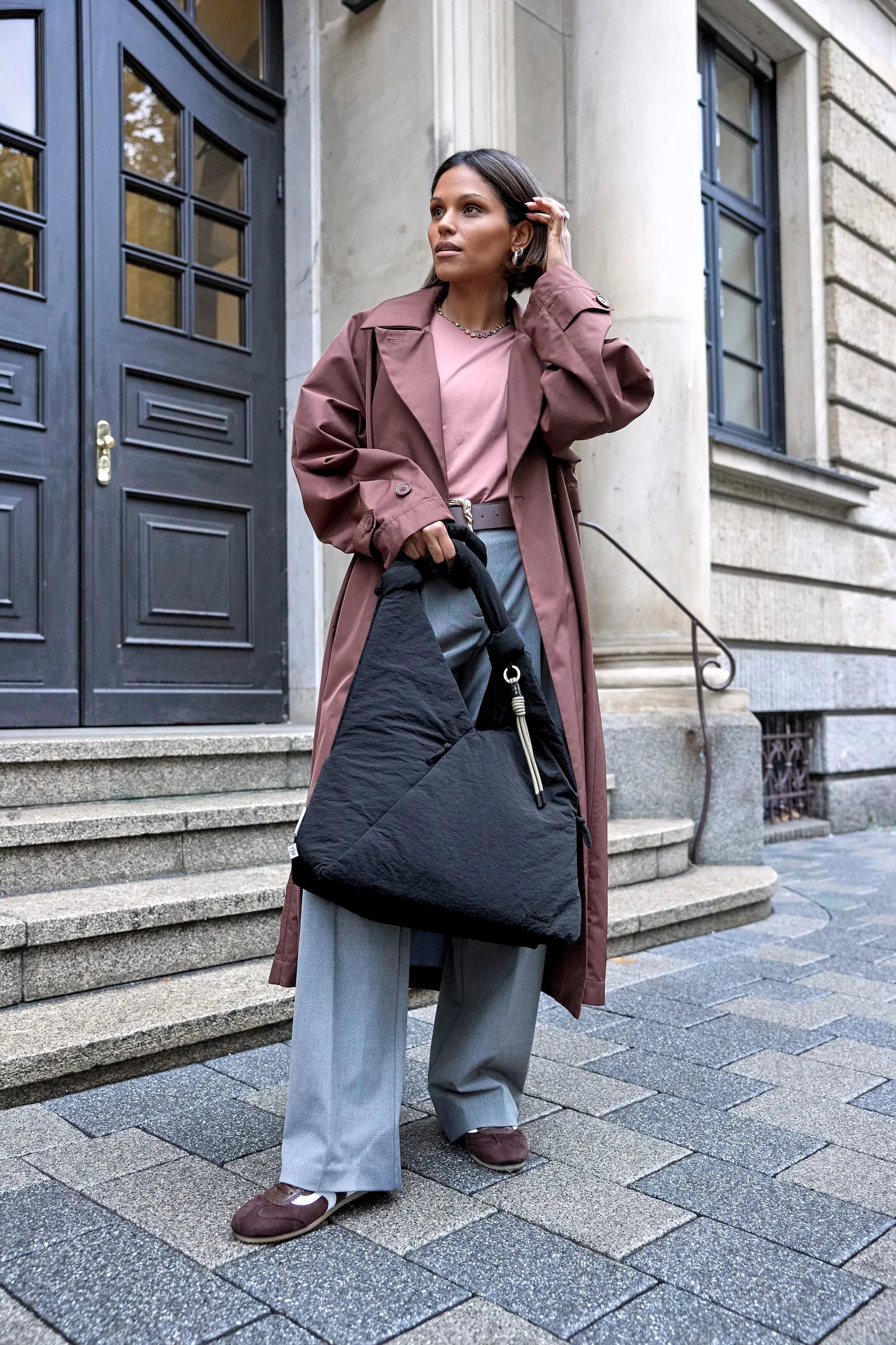 Sac à langer à bandoulière Teya - noir