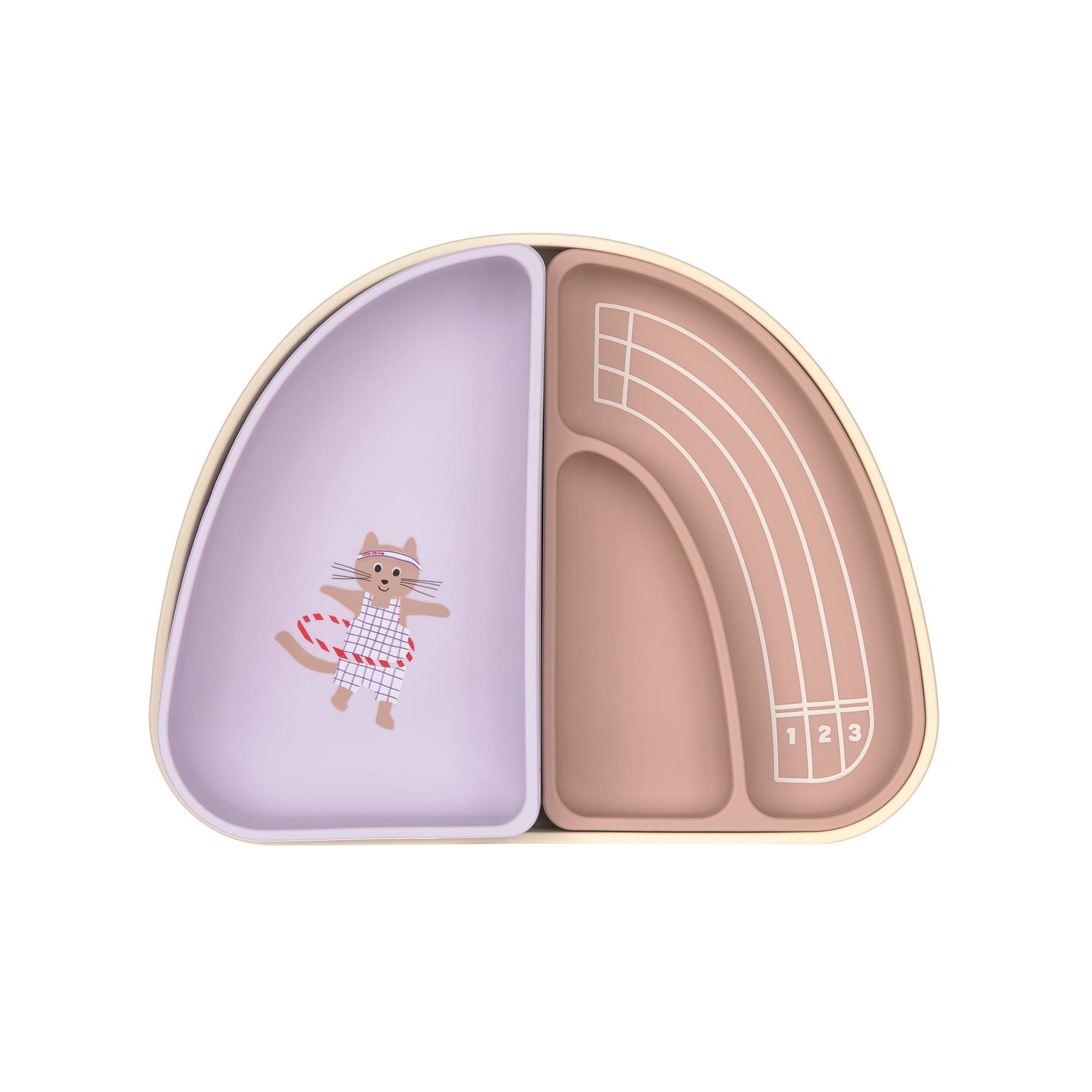 Set de vaisselle en silicone Tiny Team - Chat