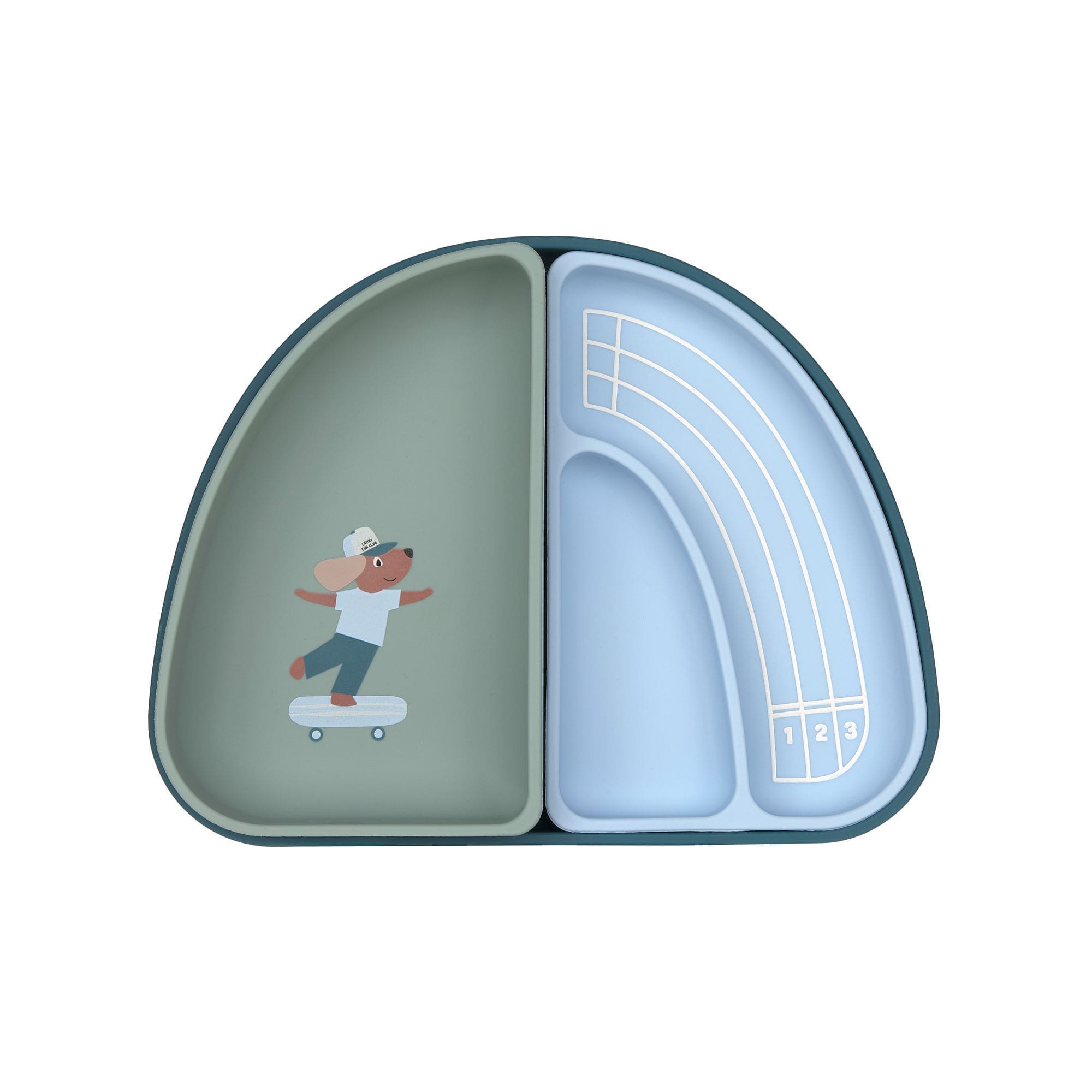 Set de vaisselle en silicone Tiny Team - Chien