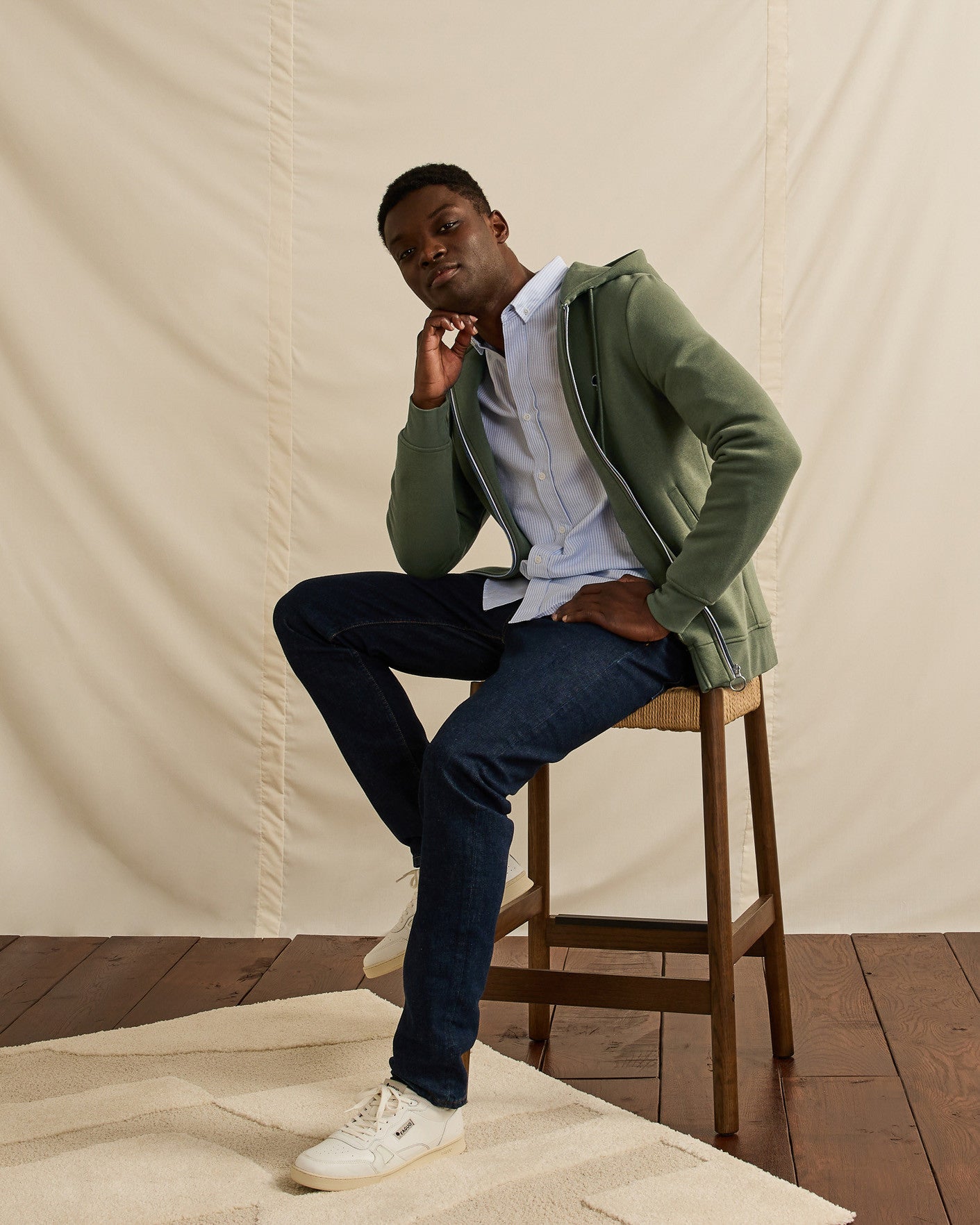 Mesnil Hooded Sweatshirt - Khaki