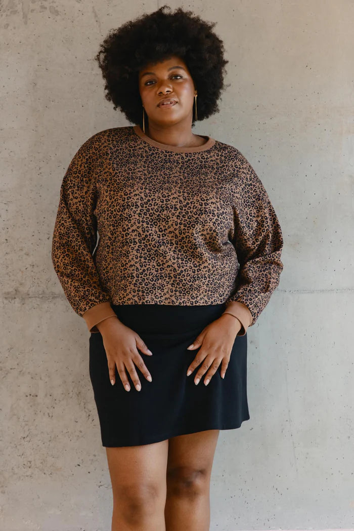 Sweat Léopard Marron