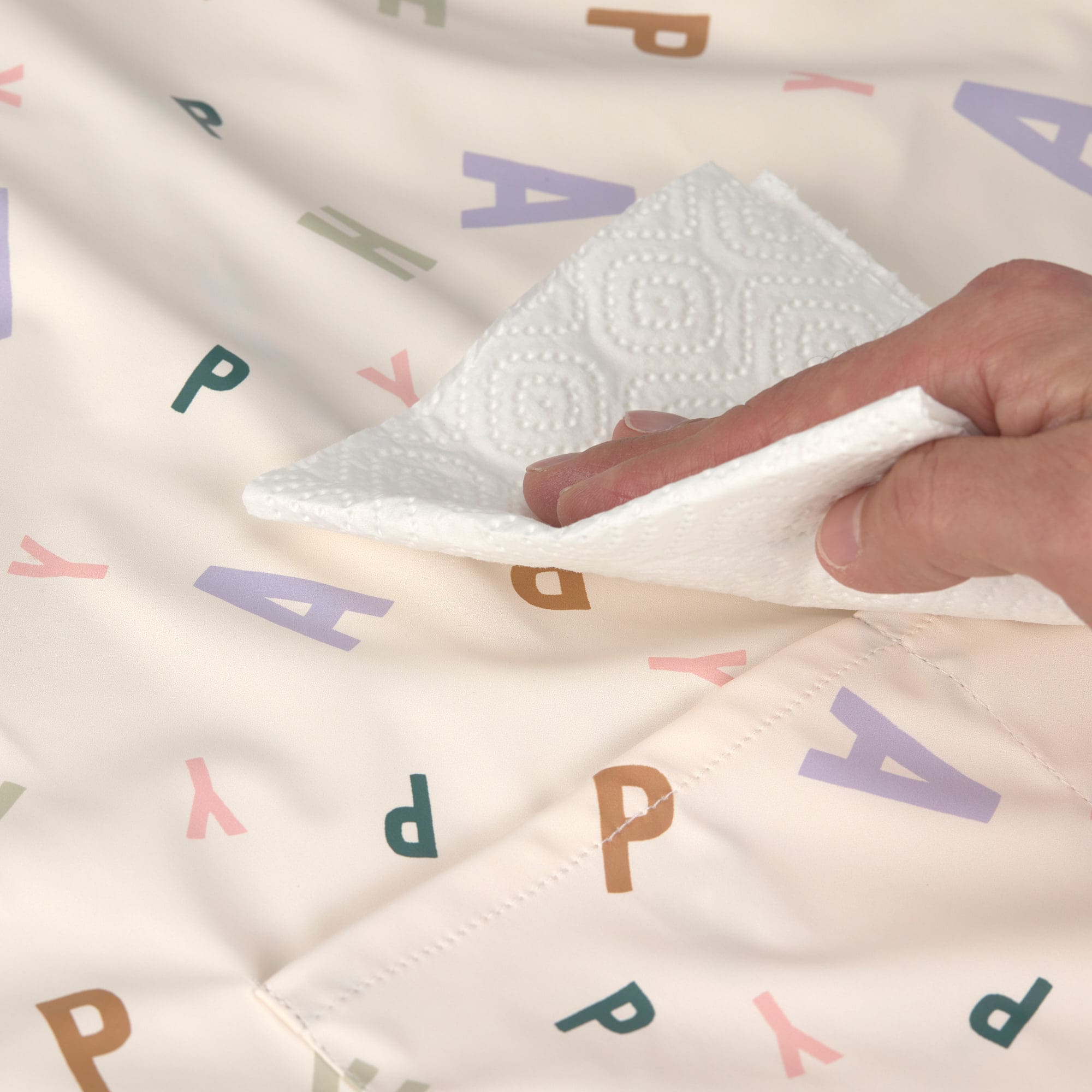 Tablier manches longues Happy Fruits - Lila