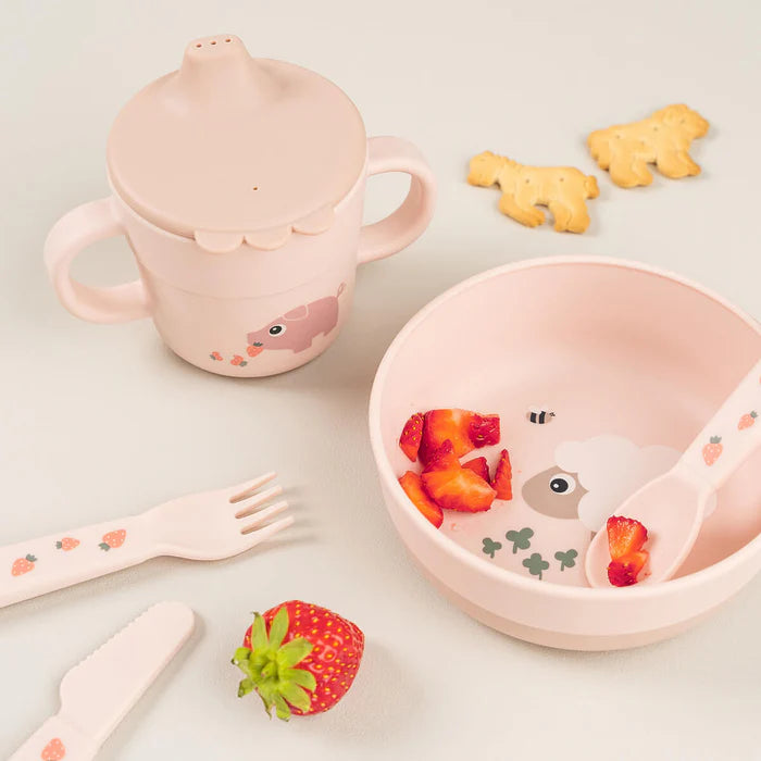 Tasse d'apprentissage - Foodie Tiny farm - Rose