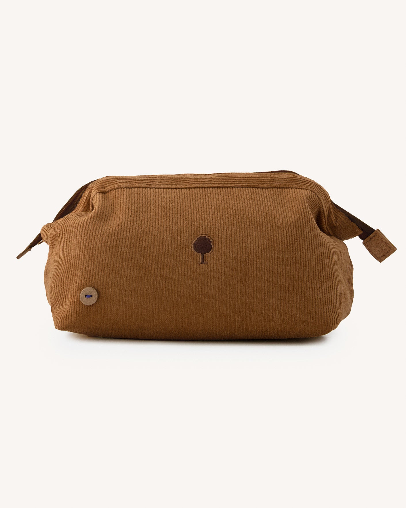 Trousse de toilette velours Camel