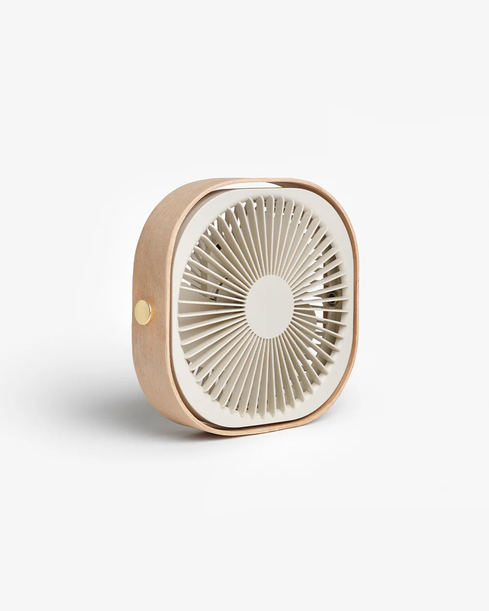 Ventilateur de bureau Fantastic – Beige et Bois