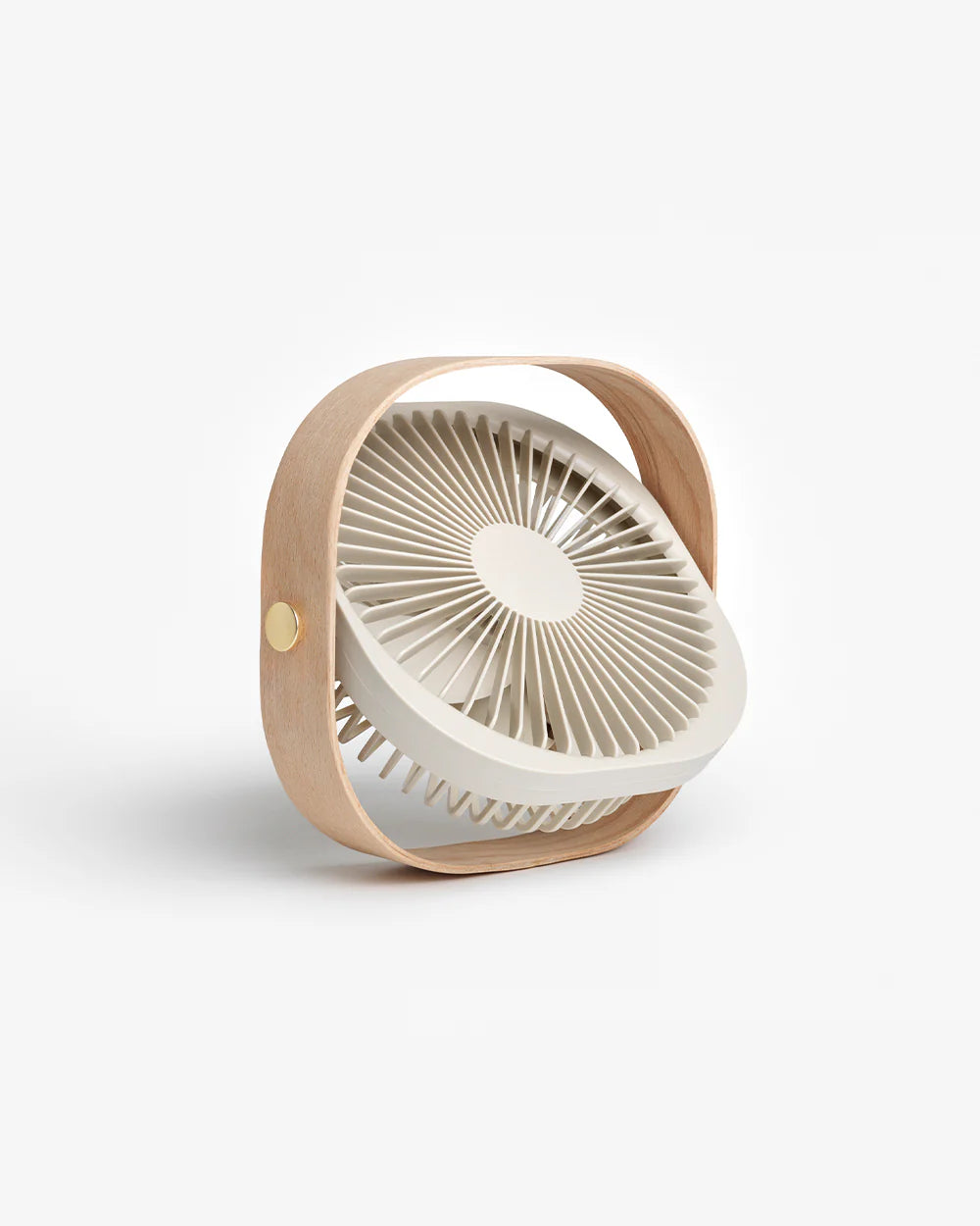 Ventilateur de bureau Fantastic – Beige et Bois