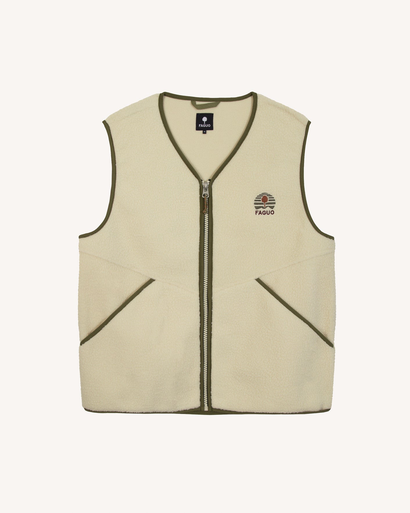 Teillay Sleeveless Polar Jacket - Ecru