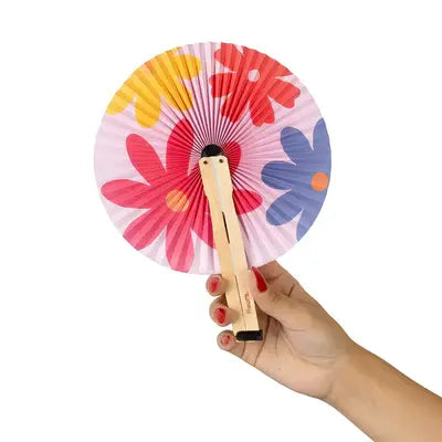 Retractable Fan - Pai Pai Flowers