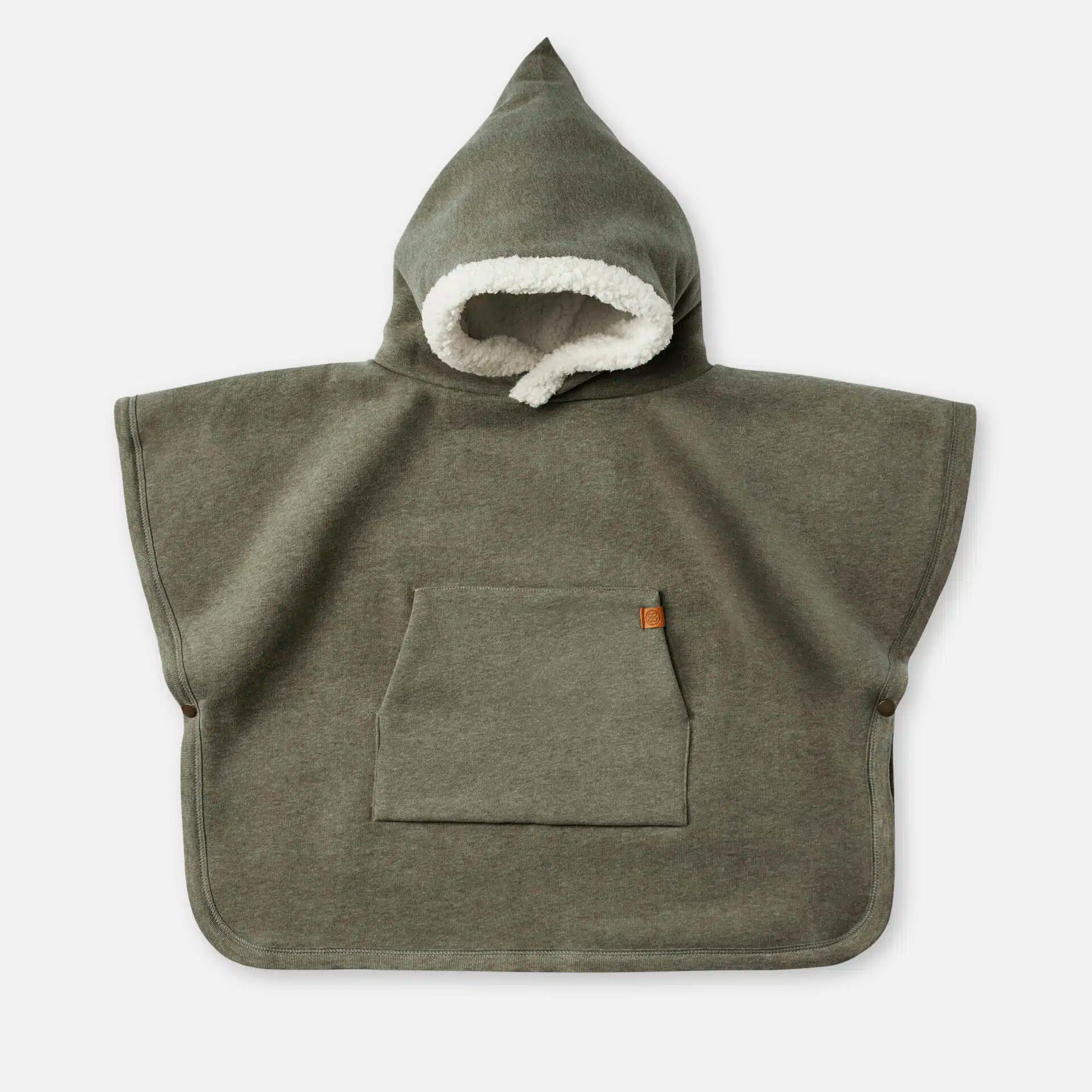 Bosgroene teddyponcho