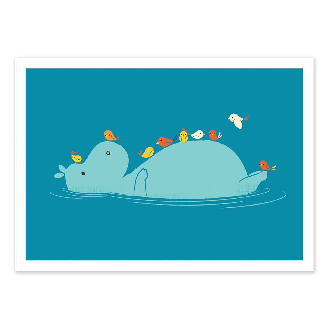 Affiche Jay Fleck - Floating Hippo