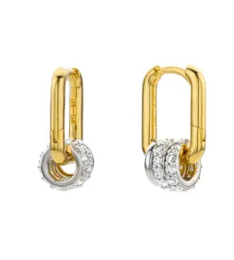 Boucles d'oreilles Jazzy Rock Silver/gold