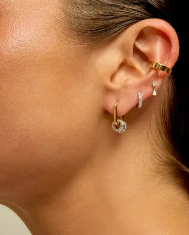 Boucles d'oreilles Jazzy Rock Silver/gold