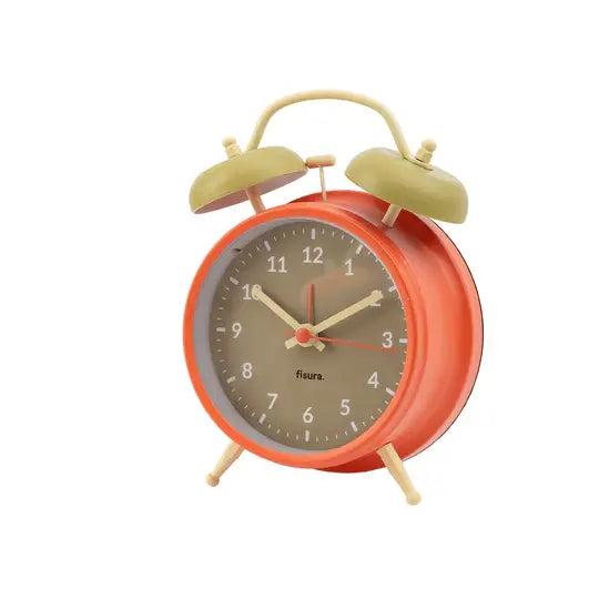 Retro Alarm clock - Beige and Orange