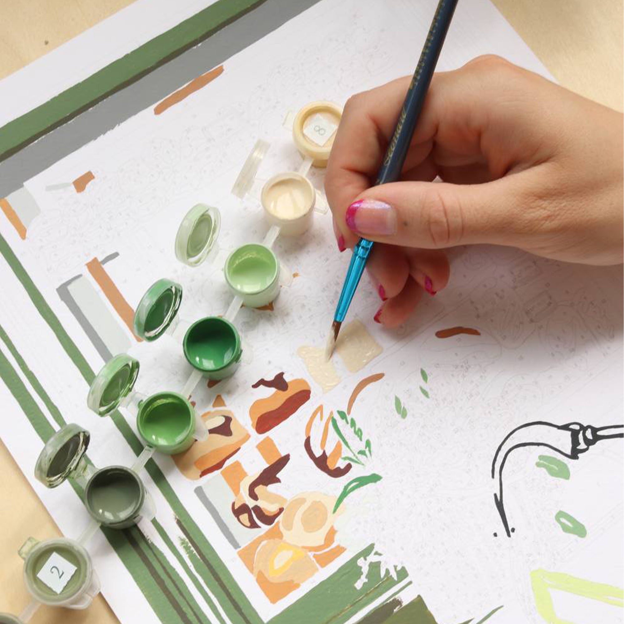 Coffret Peinture au numéro - Boulangeries Parisiennes par Ananya Bhandari