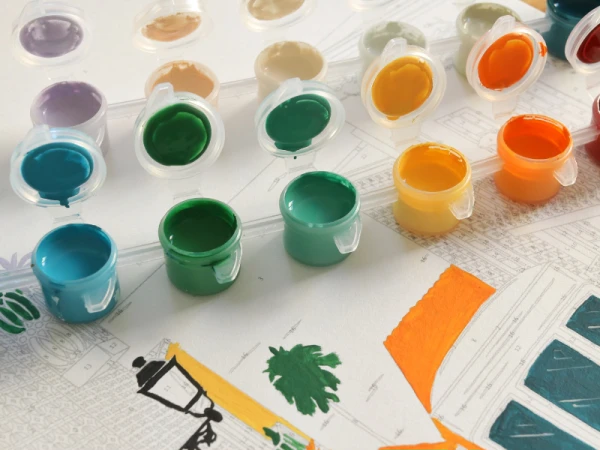 Coffret peinture au numéro Lisbon Tram par Vero Illustrates