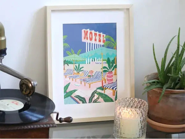 Coffret peinture au numéro Motel Pool par Jessica Smith