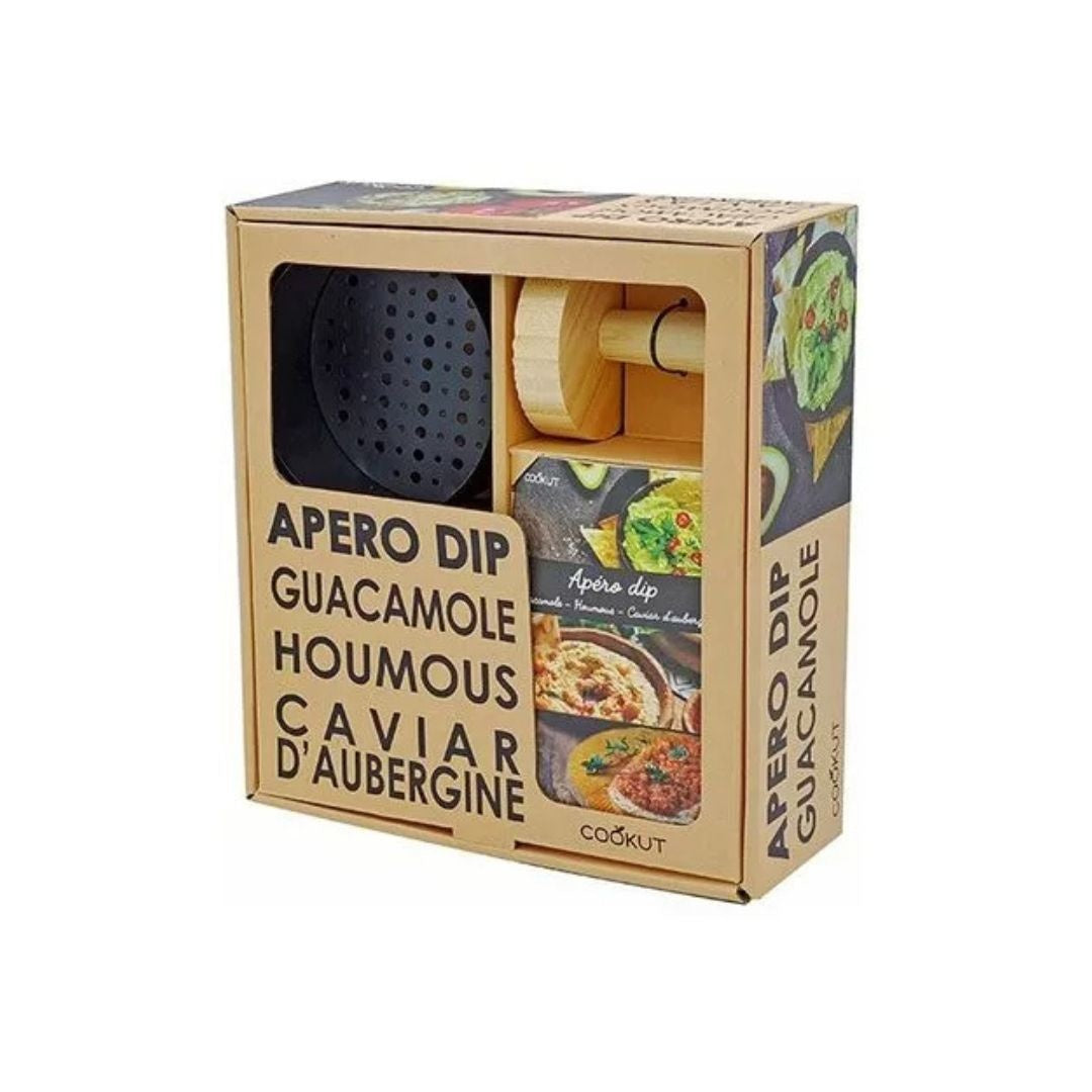 Coffret Apero Dip Guacamole, Houmous, Caviar d'Aubergine