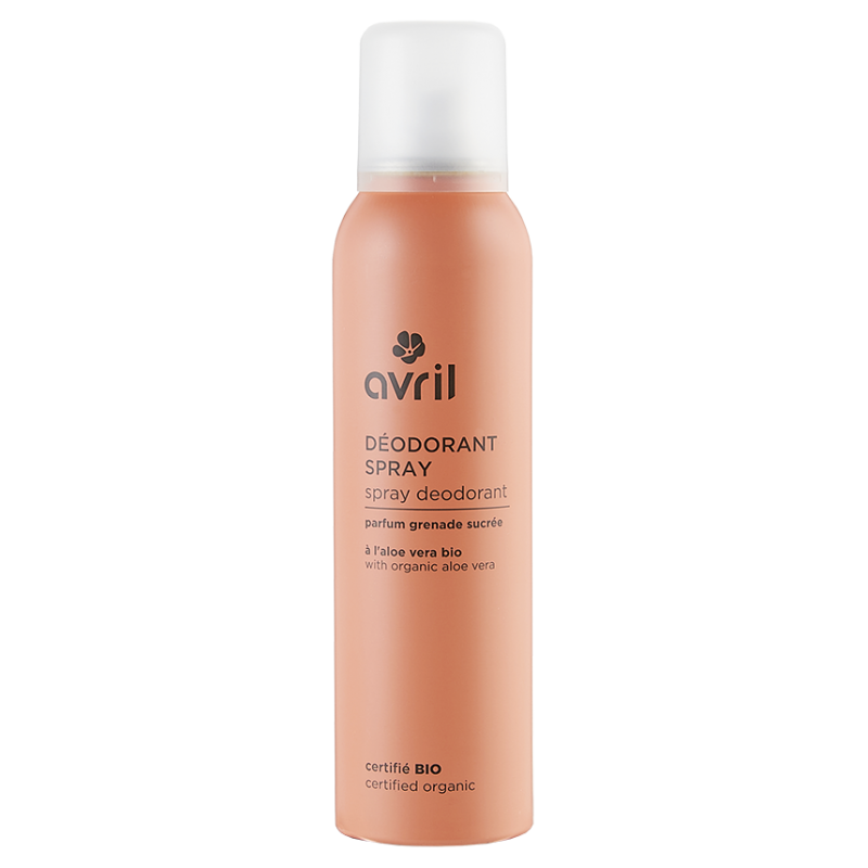 Certified organic deodorant spray 150ml for women