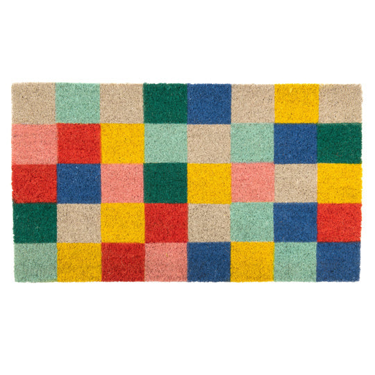 Deurmat Veelkleurige Vierkantjes Summer
