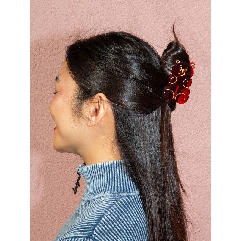 Hair Clip - Gummy Red