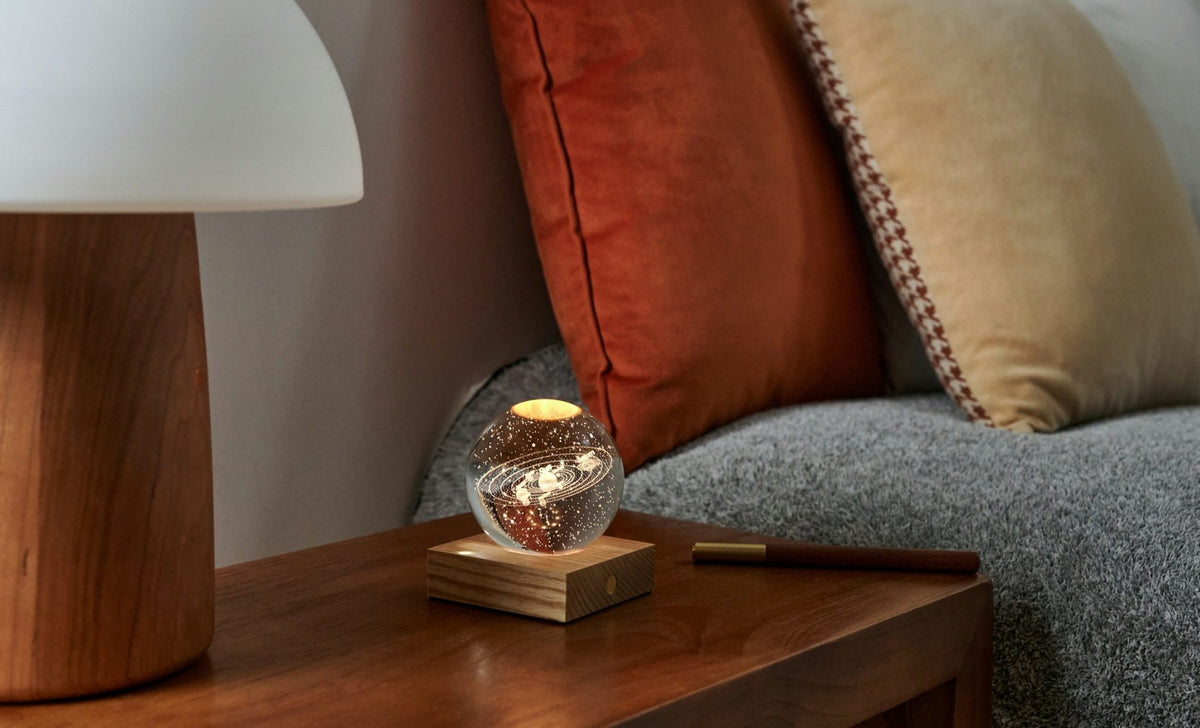 Lexon Amber Crystal Light Lamp - Solar System - Gingko Design