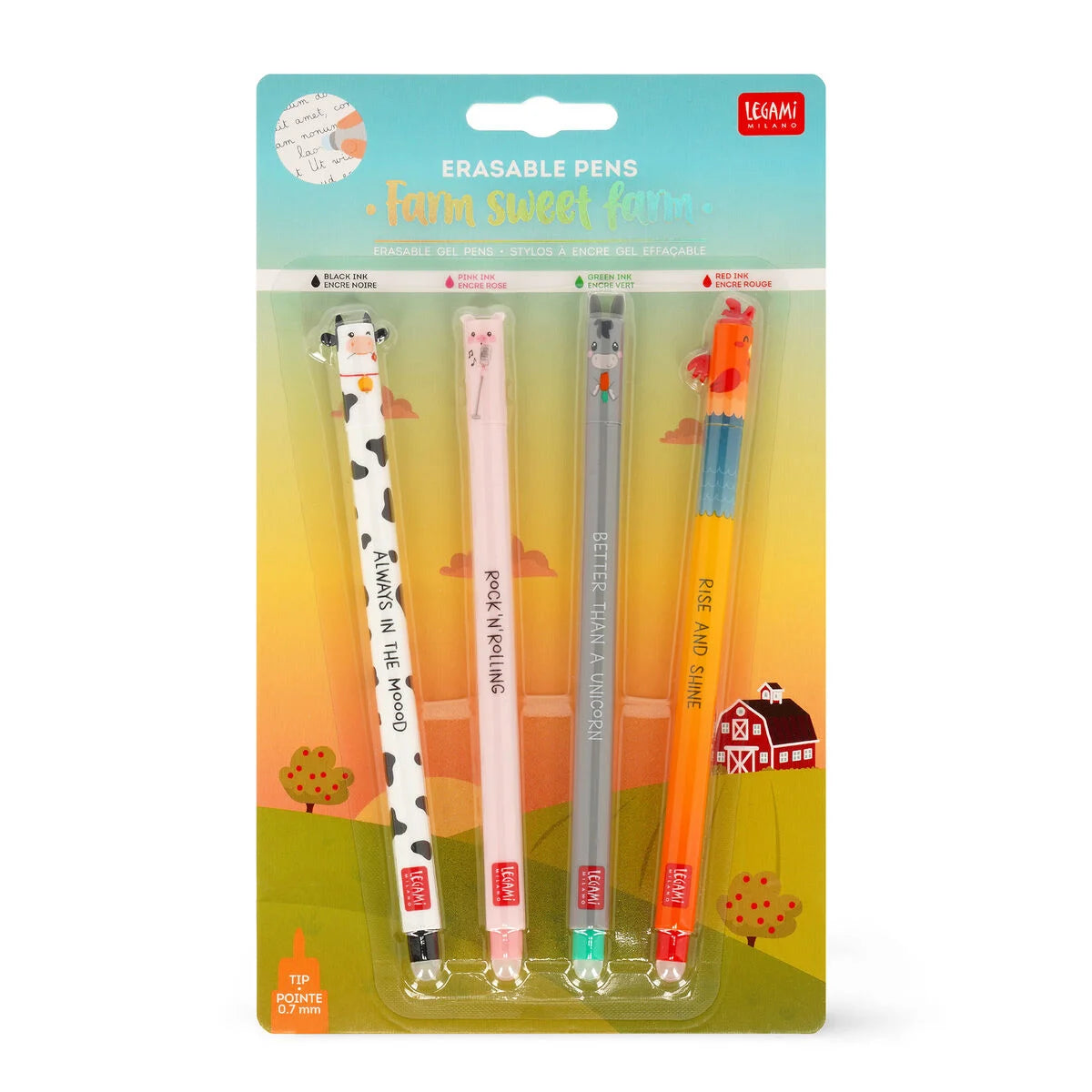 Stylos Effaçables Legami - Farm Sweet Farm