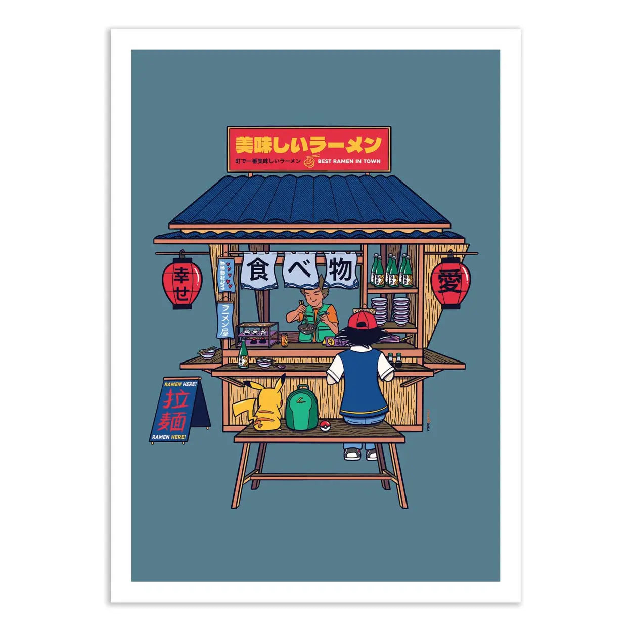 Affiche - Gomes - House of Ramen Pikachu