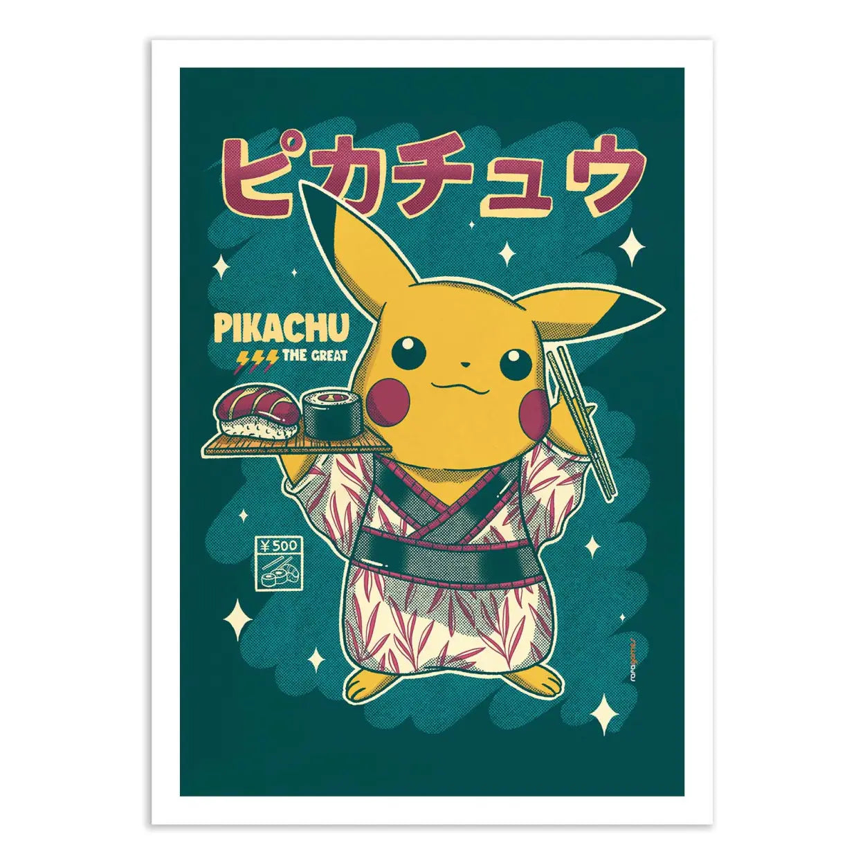 Affiche Pikachu Sushi