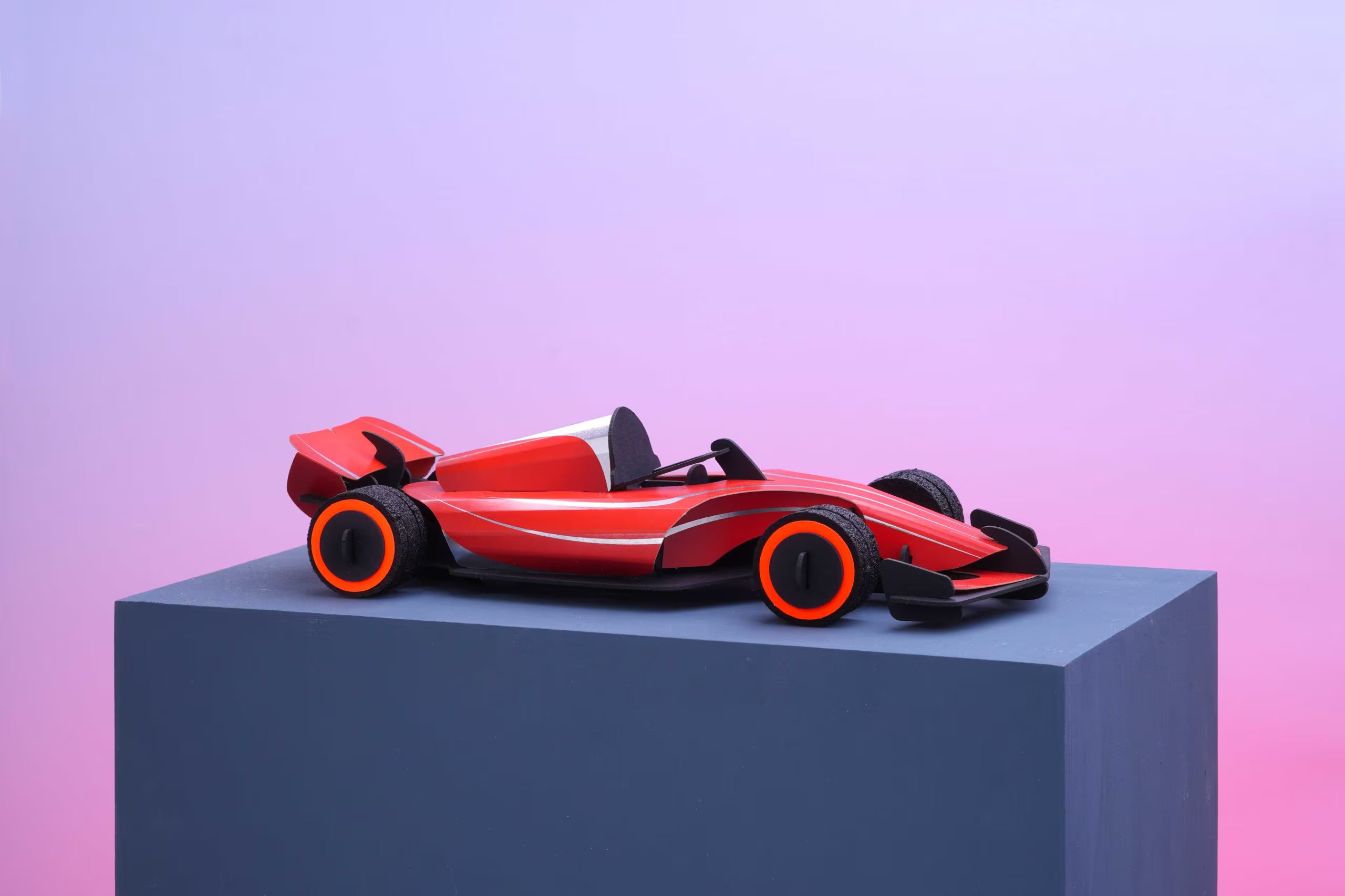 Papieren bouwpakket - Rode raceauto