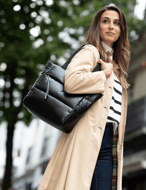 Sac Cabas Cumulus Noir satiné